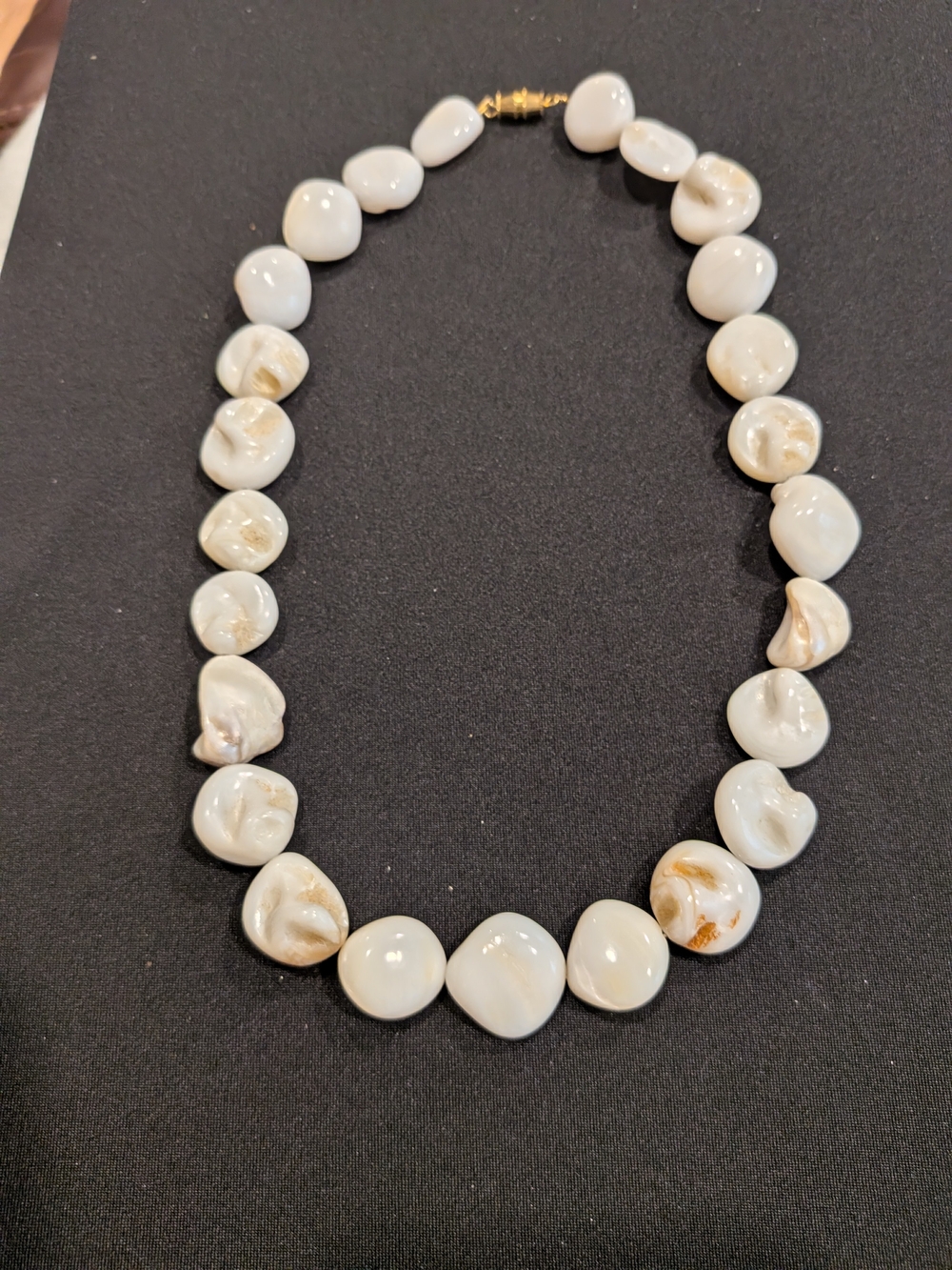Vintage Collar Pearl-like Beaded Necklace - Unbranded